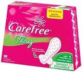 Carefree Thong Pantiliners, Light Protection, Unscented, 98-Count Boxes (Pack of 4)