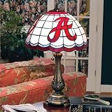 Alabama Crimson Tide Desk Lamp - Tiffany Style NCAA College Athletics Fan Shop Sports Team Merchandise