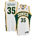 adidas Seattle SuperSonics #35 Kevin Durantt White Swingman Basketball Jersey