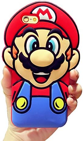 3D Cartoon Super Marios Fundas Soft Silicone Case For iphone 6/ 6s Rubber Back Cover (6/6s red)