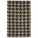 Houndstooth Handspun Jute Rug - Black (6x9')