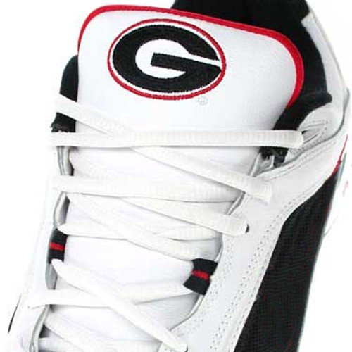 Georgia Bulldogs White Zungz Sneaker Tongue Covers (Large)