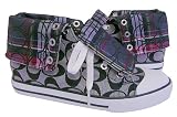Coach Bonney Black White Tartan High Top Sneakers