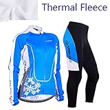 Sponeed Women's Cycle Jersey Bike Clothing Gel Padded Winter Jacket Fleece Size L US Multi