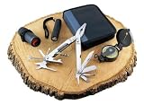 Outdoorsman's 4-Piece 20-Function Survival Tool Set - Multi-Tool, 8x 21mm Monocular, Compass, Super-Bright 1W LED Flashlight - Zipper Case