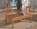 3pcs Beautiful Oak Finish Coffee & End Table Set