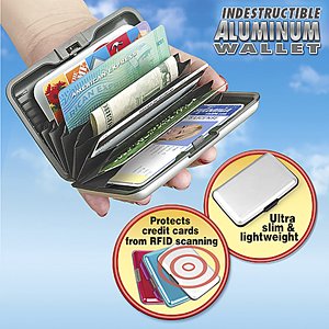 Indestructible Aluminum Wallets Color Blue