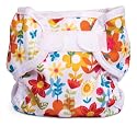 Super Whisper Wrap Diaper Cover - MD - Flower (15-30 lbs)