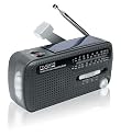 Muse MH-07DS//HYBRID Mini Weltempf&auml;nger (Dynamo, Handylader, Solar) schwarz