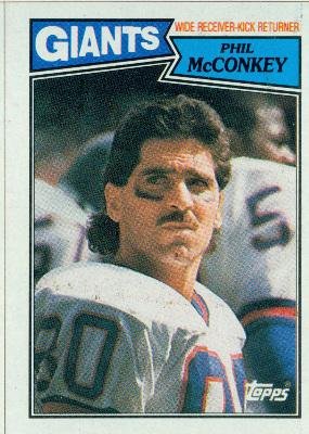 1987 Topps #16 Phil McConkey - New York Giants (Football Cards)
