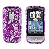 Purple Flower Snap on Hard Skin Cover Case for Htc Hero Cdma