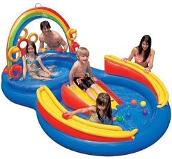 Intex  117-by-76-by-53-Inch Rainbow Ring Pool Play Center
