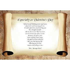 Especially on Valentines Day Personalised Gift Poem Print
