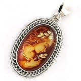 Amber Cameo Pendant