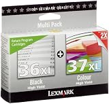 Lexmark 80D2978BR Kombipack Tintenpatronen Nr. 36XL und Nr. 37XL Blister BR