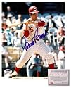 Johnny Bench Cincinnati Reds MLB Hand Signed 8x10 Photograph Baseball Batting