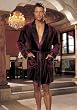 Men'S Velvet And Charmeuse Smoking Jacket