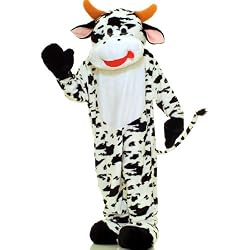 Cow Plush Economy Mascot Adult Costume - One-Size - Mascot Costumes