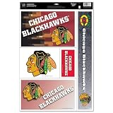 CHICAGO BLACKHAWKS OFFICIAL LOGO 11X17 ULTRA DECAL SET (5)