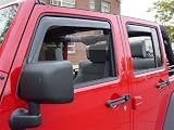 In Channel Vent Visor 4pc, Jeep Wrangler Unlimited 4 Door 2007 - 2008