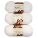 Premier Yarns 3-Pack Solid Deborah Norville Everyday Soft Worsted, Snow White