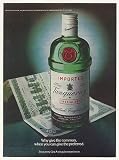 1980 Tanqueray Gin Bottle Common Stock Photo Print Ad