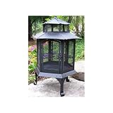 Oakland Living 8041-BK Pagoda Fire Pit - Black