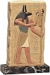 Anubis God of the Dead Egyptian Relief, Marble Base
