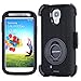 Galaxy S4 Cases, BENTOBEN [Belt Clip] [Holster]Shockproof Heavy Duty Hybrid Rugged Holster Protective Case with Built-in Rotating Kickstand for Samsung Galaxy S4 i9500 /I545Z/S975L/L720Z/M919Z, Black