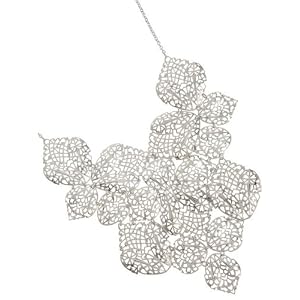 GUESS Filigree Statement Necklace, SILVER Chain jewelry