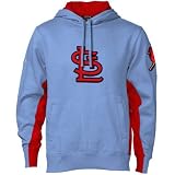 Majestic St Louis Cardinals Light Blue Cooperstown The V Hoody Sweatshirt