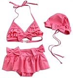 swim-030 子供 水着 ピンク3点セット 子ども こども 子供水着 子ども水着 こども水着 キッズ水着 キッズ 水着 ミズギ 女児 ビキニ スイムウ...