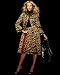 Beaded leopard-print skirt