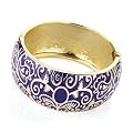 Hinged Fashion Bangle Gold & Purple