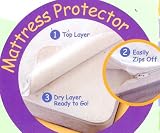 SOS 4-in-1 Crib Mattress Protector, Zip Off Quick Change