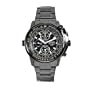Seiko Men's SNAB69 Flight Master Stainless Steel Black Chronograph Dial Watch