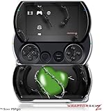 PSPgo Skin and Screen Protector Kit - Barbwire Heart Green fits Sony PSP go ....