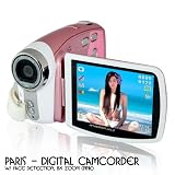Paris Digital Camcorder w/ Face Detection, 8x Zoom (Pink) Video Camera 51lRtMyKlhL. SL160 Paris Digital Camcorder w/ Face Detection, 8x Zoom (Pink) Video Camera