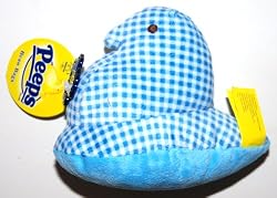 Peeps Bean Bag Plush, 5 Inch Blue Gingham Chick (1 Each)