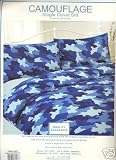 Kitchen & Housewares : Army Camouflage Blue Single Duvet and Pillowcase Bed Set