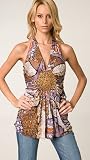 Sky Purple Gemini Medallion Halter