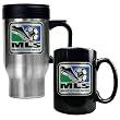 MLS Soccer Stainless Steel Travel Mug and Black Ceramic Mug Set - Primary Team Logo MAJOR-LEAGUE-SOCCER Soccer