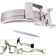 Watch Band Deployment Buckle White Stainless Steel 18mm