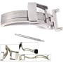 Watch Band Deployment Buckle White Stainless Steel 18mm