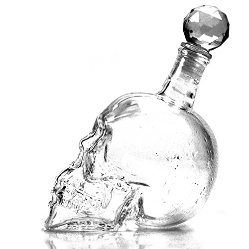 Hand in Hand® Glass Skull Face Decanter Bottles Bottling (350ML)