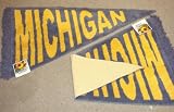 Blue & Yellow University of Michigan Wolverines Plush Pennant Area Rug / Floor Mat