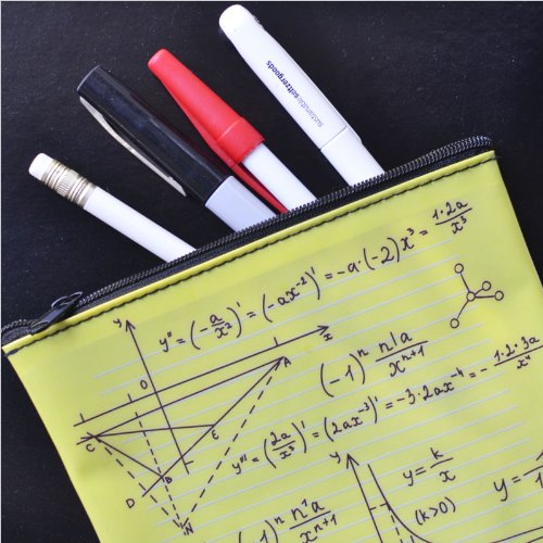 Geek Pockets Algebra Notes Pencil, Pen And Anything Case.