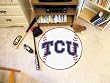Texas Christian Horned Frogs 29" Round Baseball Floor Mat (Rug)