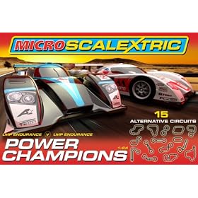 Micro Scalextric G1062 Power Champions 1:64 Scale Race Set