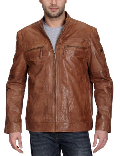 Camel Active Herren Jacke 4309 Lederjacke, Gr. 58, Braun (cognac 033) Preisvergleich